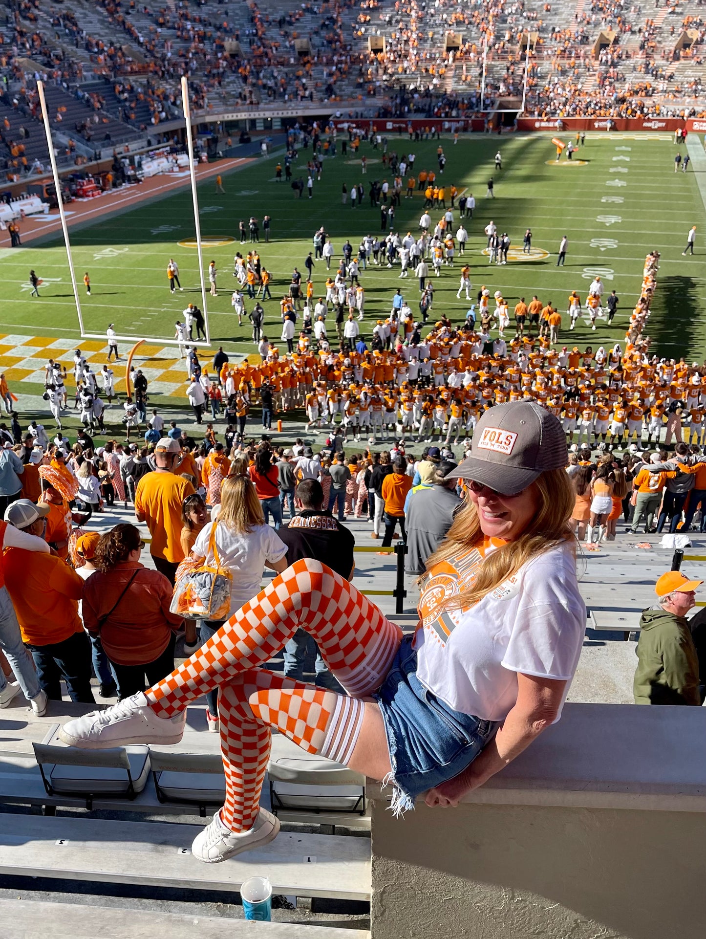 Orange & White Thigh-Highs