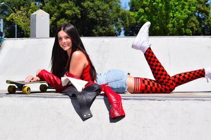 Red & Black Thigh-Highs