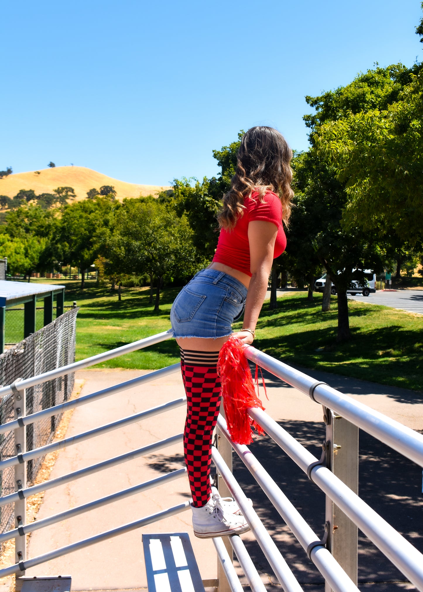 Red & Black Thigh-Highs