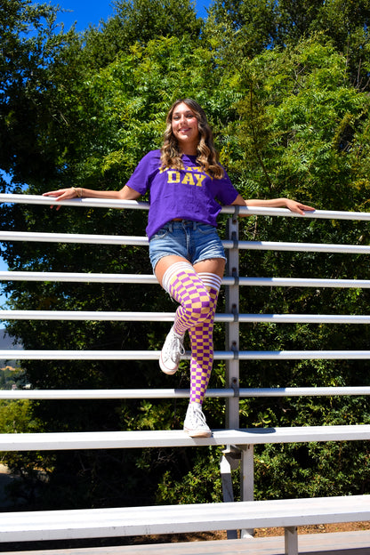 Purple & Gold Thigh-Highs