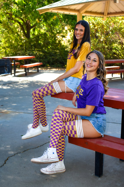 Purple & Gold Thigh-Highs