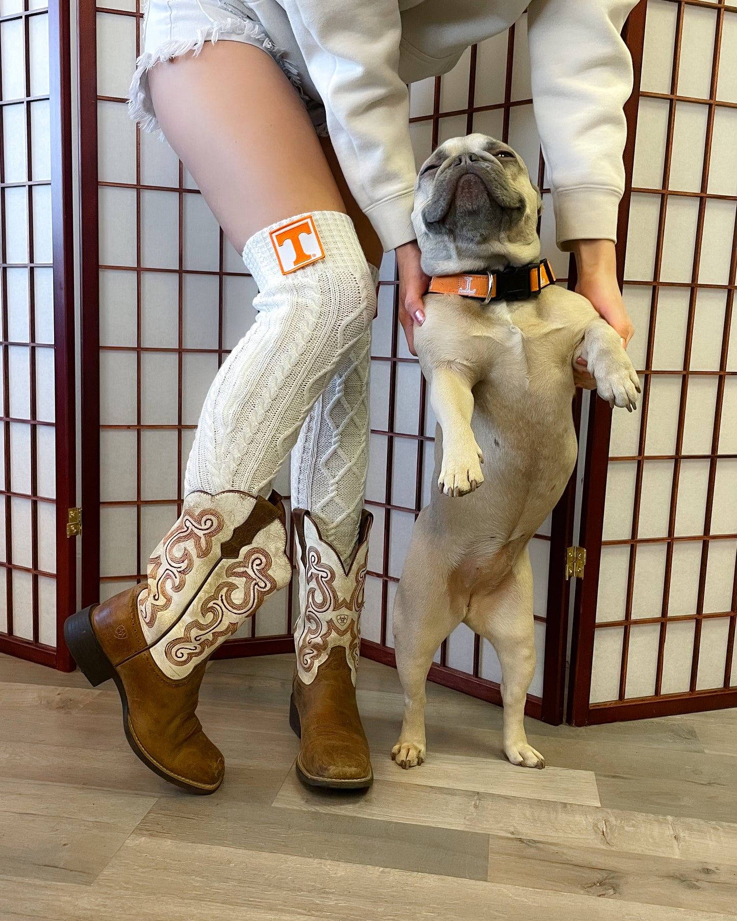 Over The Knee Game Day Sweater Socks
