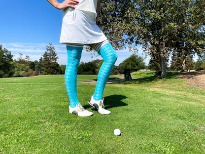 Teal Argyle Thigh-Highs