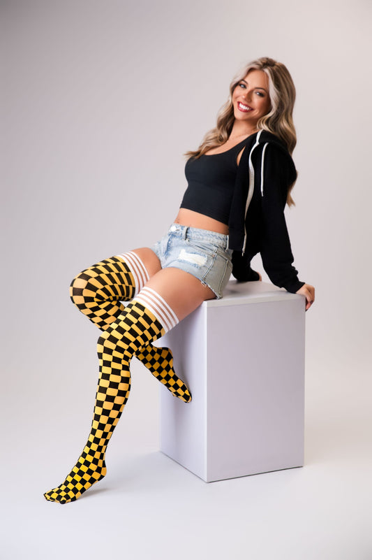Black & Gold Thigh-Highs