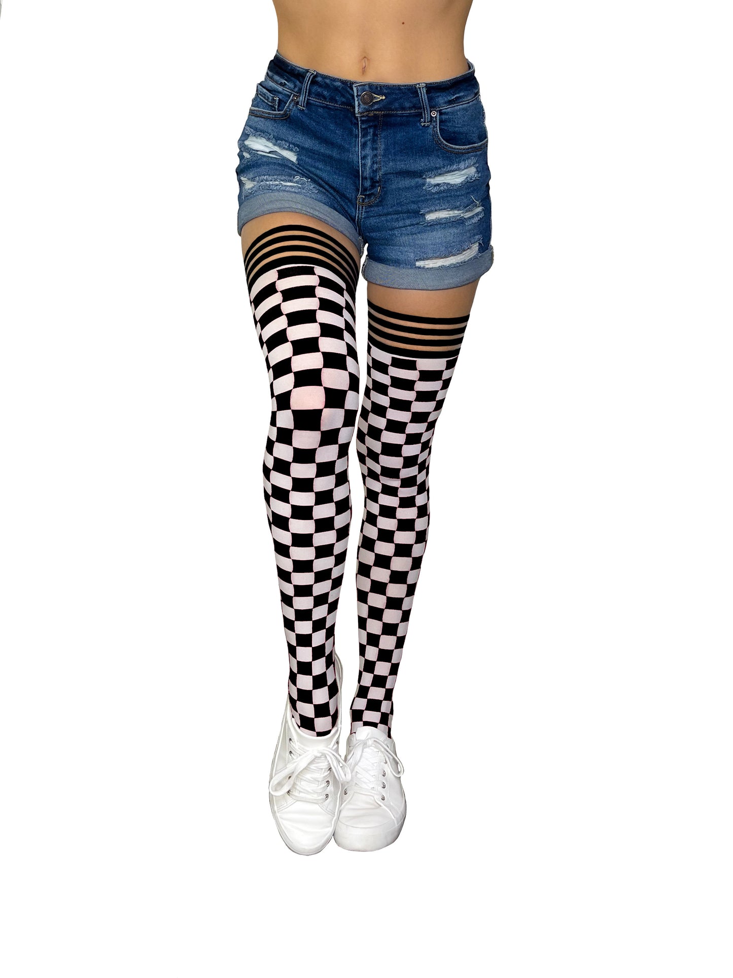 Black & White Thigh-Highs