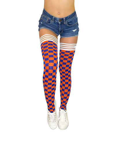 Orange & Blue Thigh-Highs